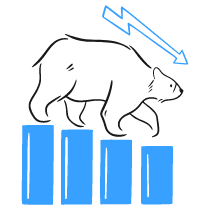 Bear Market Illustration from Brooklyn Set