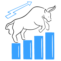 Bull Market Illustration from Brooklyn Set