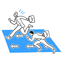 Business Competitors Illustration from Brooklyn Set