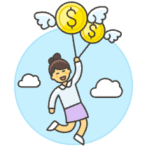 Money Fly 5 Illustration from UX Colors Set