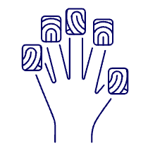 Fringerprints Hand 1 Illustration from UX Line Set