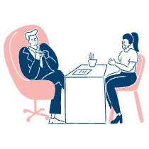 Conversation Businessman Customer 2 Illustration from Free illustrations Set