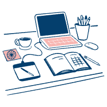 Designer Desk 2 Illustration from Free illustrations Set