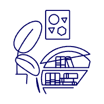 Round Bookshelf Illustration from UX Line Set
