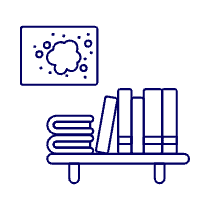 Wall Bookshelf Illustration from UX Line Set