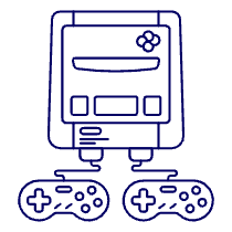Game Consoles 4 Illustration from UX Line Set