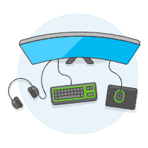 Gamer 2 Illustration from UX Colors Set