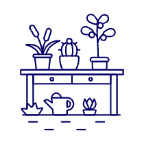 Garden Table Illustration from UX Line Set
