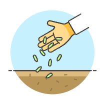 Hand Seeds 2 Illustration from UX Colors Set