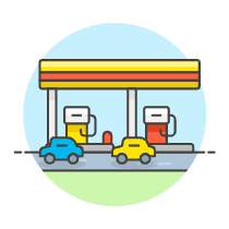 Gas Station Illustration from UX Colors Set