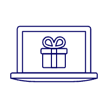 Gift Box Laptop 2 Illustration from UX Line Set