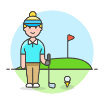 Sports Golf 11 Illustration from UX Colors Set