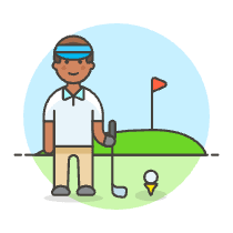 Sports Golf 7 Illustration from UX Colors Set