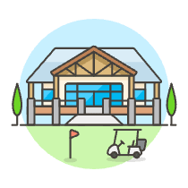 Sports Golfs Building Illustration from UX Colors Set