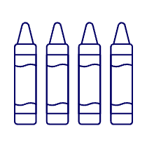 Crayons Illustration from UX Line Set