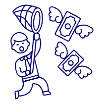 Catching Money 1 Illustration from UX Line Set