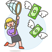Catching Money 5 Illustration from UX Colors Set