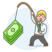 Fishing Money 3 Illustration from UX Colors Set