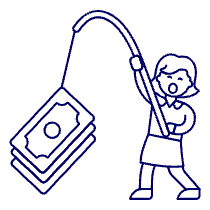 Fishing Money 4 Illustration from UX Line Set