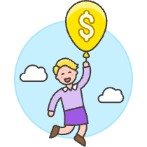 Floating Cash 5 Illustration from UX Colors Set