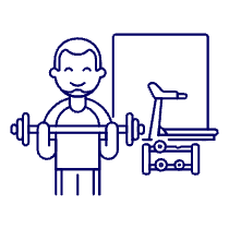 Fitness Gym 4 Illustration from UX Line Set