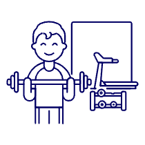 Fitness Gym 5 Illustration from UX Line Set