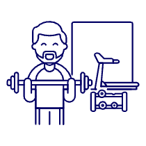 Fitness Gym 6 Illustration from UX Line Set