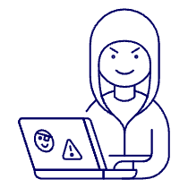 Hacker 1 Illustration from UX Line Set