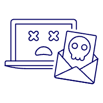 Malware Attaked Illustration from UX Line Set
