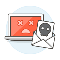Malware Attaked Illustration from UX Colors Set