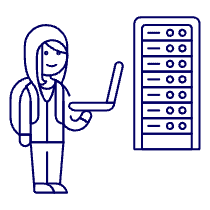 Server Hacker 4 Illustration from UX Line Set