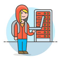 Server Hacker 4 Illustration from UX Colors Set