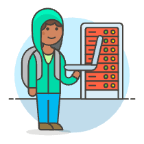 Server Hacker 6 Illustration from UX Colors Set