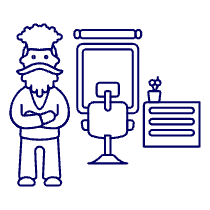 Hairstlye Barber 4 Illustration from UX Line Set
