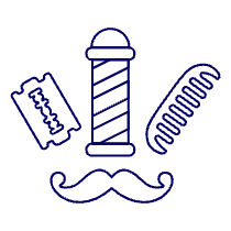 Hairstlye Barber Shop Illustration from UX Line Set