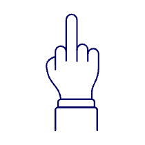 Fuck Gesture 1 Illustration from UX Line Set