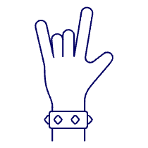 Rock Gesture 1 1 Illustration from UX Line Set