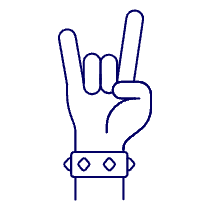Rock Gesture 2 1 Illustration from UX Line Set