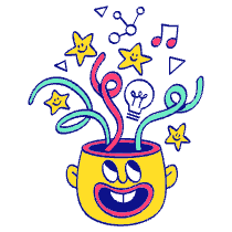Being Creative Illustration from Free illustrations Set