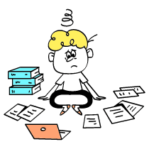 Student Exhausted Illustration from Havana Set