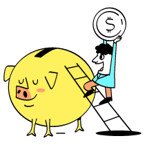 Saving Money Illustration from Havana Set