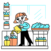 Grow Plants Apartment Illustration from Havana Set
