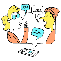 Social Media Discussion Illustration from Havana Set