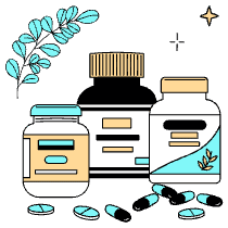 Food Supplements Illustration from London Set