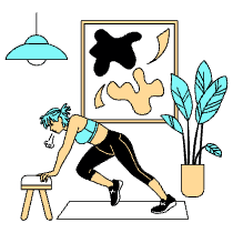 Workout Indoors Illustration from London Set