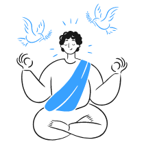 Being In Peace Illustration from Brooklyn Set