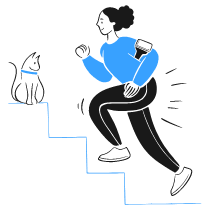 Climbing Stairs Illustration from Brooklyn Set