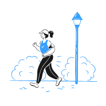 Jogging Illustration from Brooklyn Set