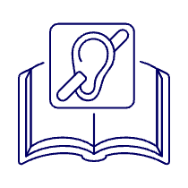 Book Deaf Person Illustration from UX Line Set
