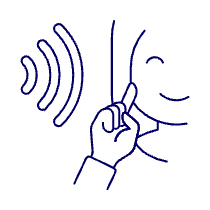 Hand Sign Language 4 Illustration from UX Line Set